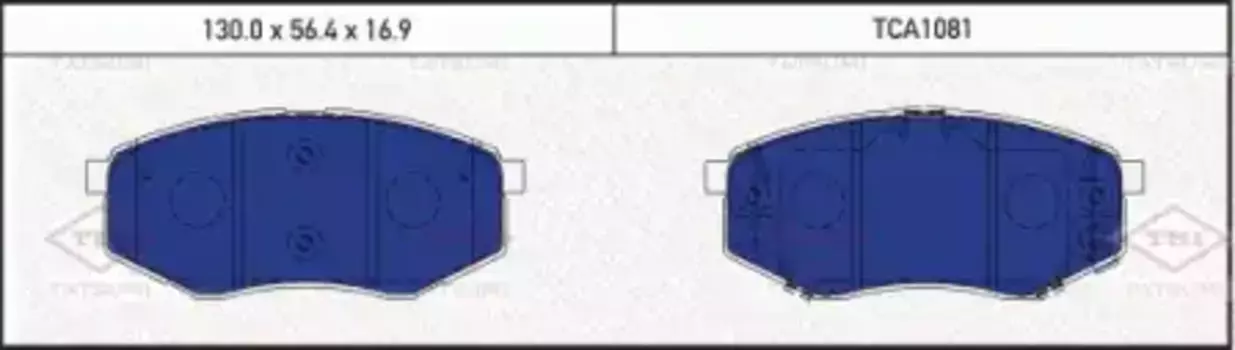 Тормозные колодки дисковые TATSUMI TCA1081