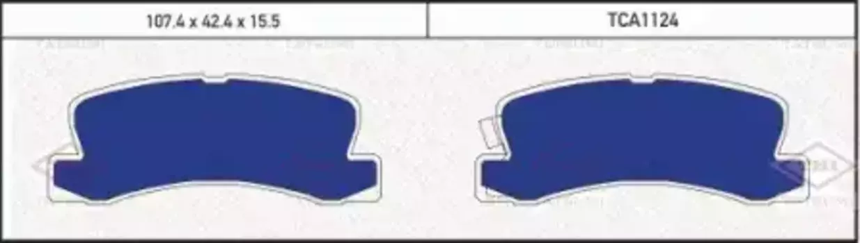 Тормозные колодки дисковые TATSUMI TCA1124