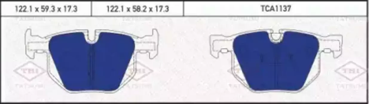 Тормозные колодки дисковые TATSUMI TCA1137