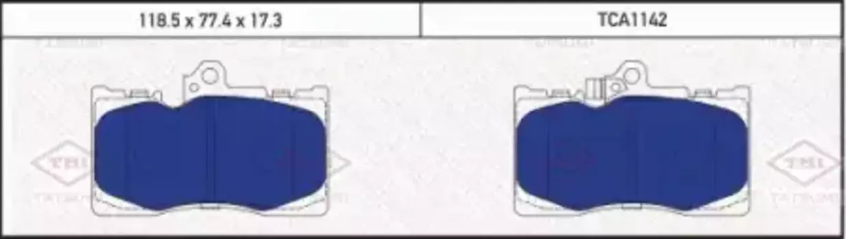 Тормозные колодки дисковые TATSUMI TCA1142