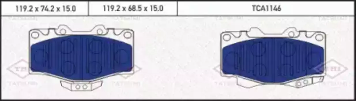Тормозные колодки дисковые TATSUMI TCA1146