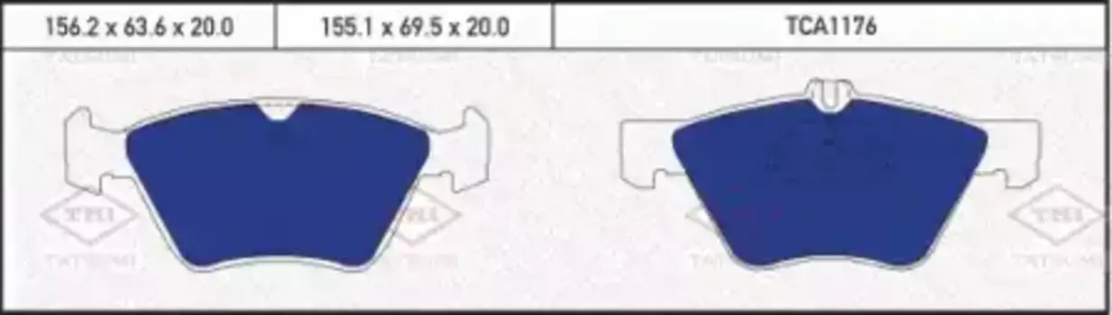 Тормозные колодки дисковые TATSUMI TCA1176
