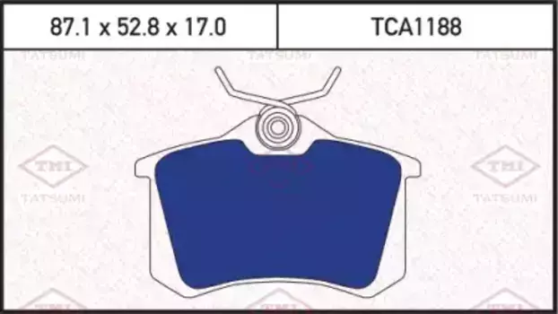 Тормозные колодки дисковые TATSUMI TCA1188