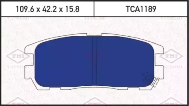 Тормозные колодки дисковые TATSUMI TCA1189