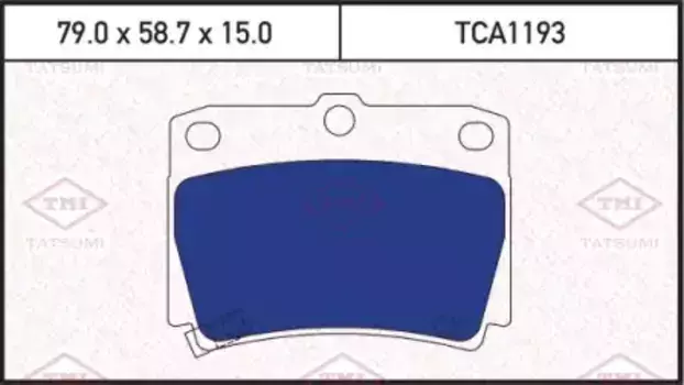 Тормозные колодки дисковые TATSUMI TCA1193