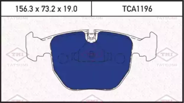 Тормозные колодки дисковые TATSUMI TCA1196