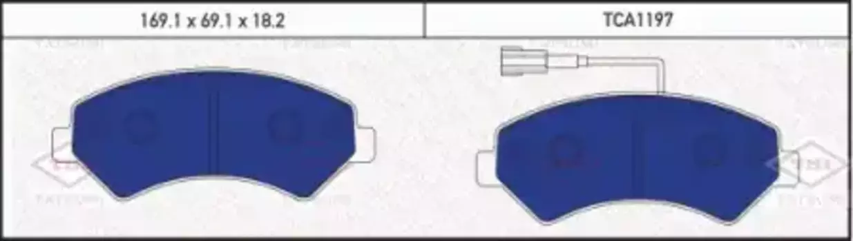 Тормозные колодки дисковые TATSUMI TCA1197