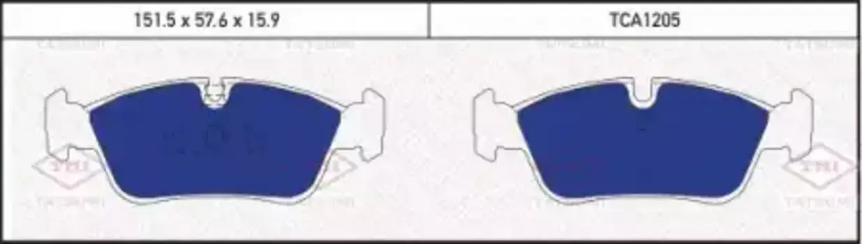 Тормозные колодки дисковые TATSUMI TCA1205