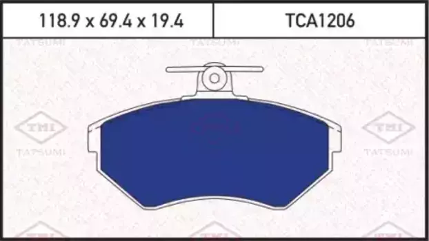 Тормозные колодки дисковые TATSUMI TCA1206