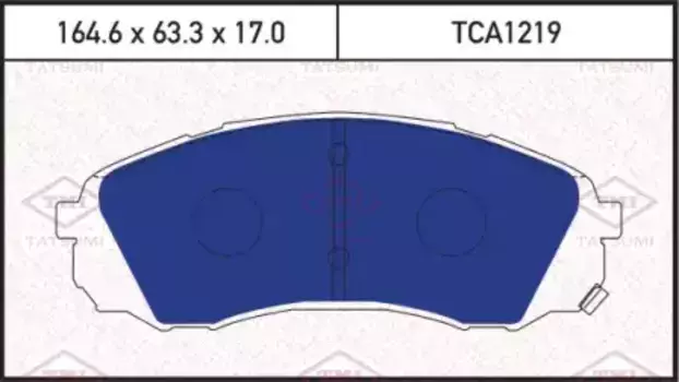 Тормозные колодки дисковые TATSUMI TCA1219