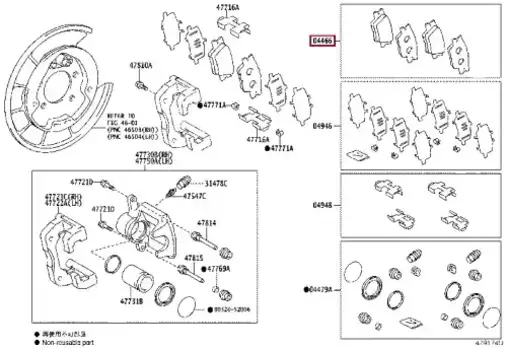 Тормозные колодки дисковые TOYOTA / LEXUS 04466-78020