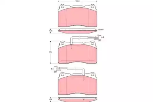 Тормозные колодки дисковые TRW GDB1603