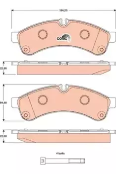 Тормозные колодки дисковые TRW GDB1780