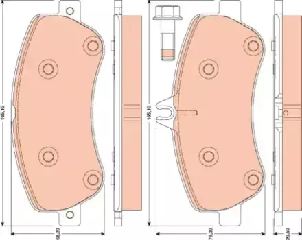 Тормозные колодки дисковые TRW GDB1798