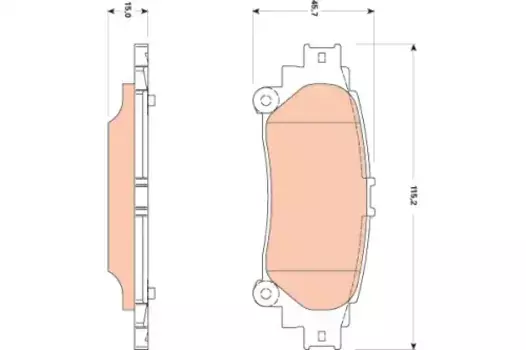 Тормозные колодки дисковые TRW GDB3497