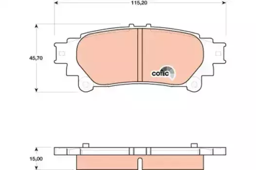Тормозные колодки дисковые TRW GDB4174