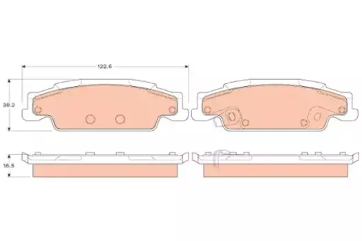 Тормозные колодки дисковые TRW GDB4453