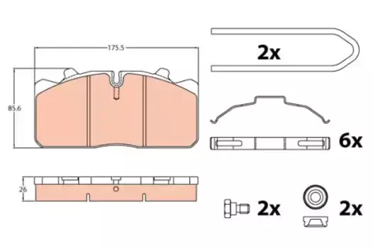 Тормозные колодки дисковые TRW GDB5069