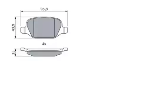 Тормозные колодки дисковые задняя ось BOSCH 0 986 424 553