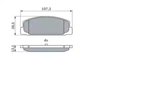 Тормозные колодки дисковые задняя ось BOSCH 0 986 424 817