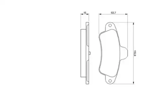 Тормозные колодки дисковые задняя ось BOSCH 0 986 424 277