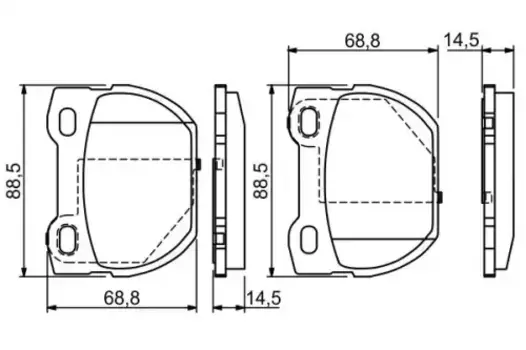 Тормозные колодки дисковые задняя ось BOSCH 0 986 424 827
