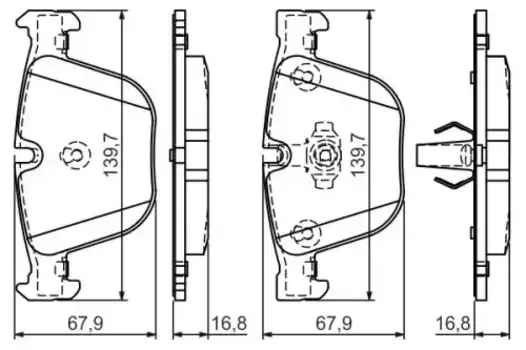Тормозные колодки дисковые задняя ось BOSCH 0 986 494 294
