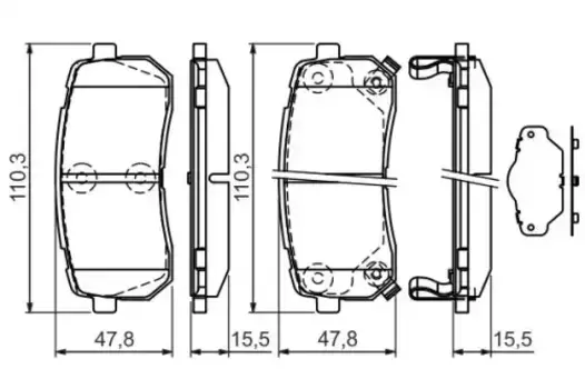 Тормозные колодки дисковые задняя ось BOSCH 0 986 494 327