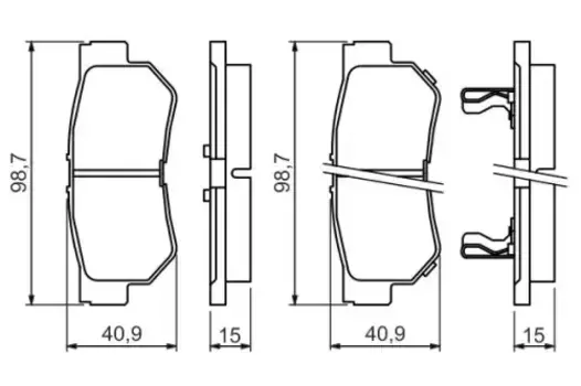Тормозные колодки дисковые задняя ось BOSCH 0 986 494 417