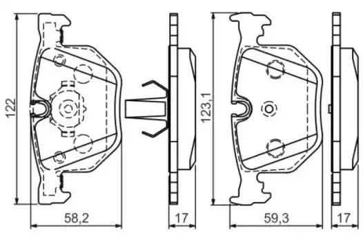 Тормозные колодки дисковые задняя ось BOSCH 0 986 494 286