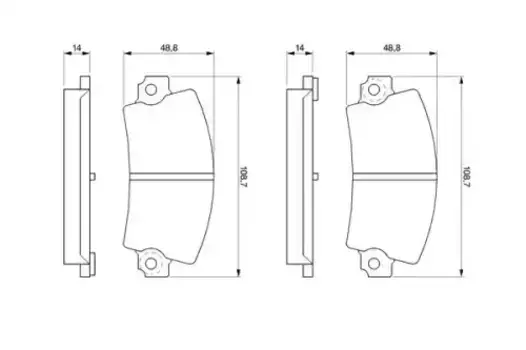 Тормозные колодки дисковые задняя ось BOSCH 0 986 463 490