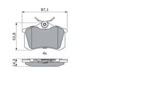 Тормозные колодки дисковые задняя ось BOSCH 0 986 466 683