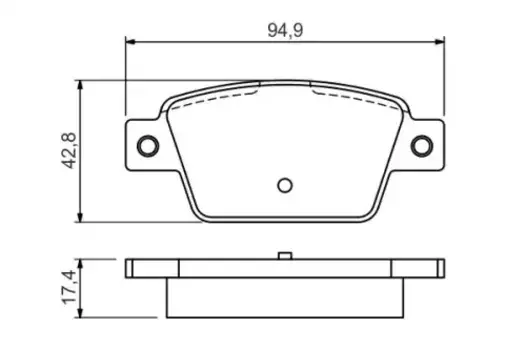 Тормозные колодки дисковые задняя ось BOSCH 0 986 494 536