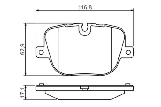 Тормозные колодки дисковые задняя ось BOSCH 0 986 494 409