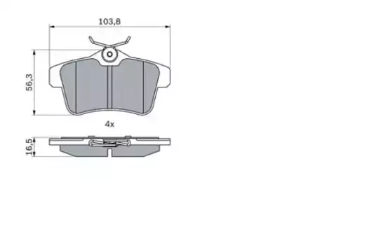 Тормозные колодки дисковые задняя ось BOSCH 0 986 494 437