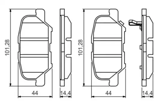 Тормозные колодки дисковые задняя ось BOSCH 0 986 495 358