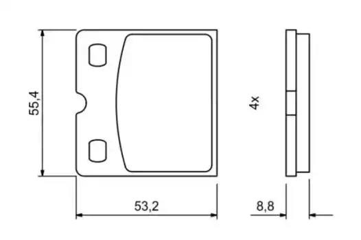 Тормозные колодки дисковые задняя ось BOSCH 0 986 494 775