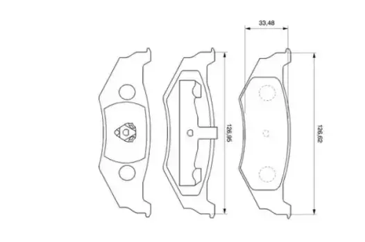 Тормозные колодки дисковые задняя ось BOSCH 0 986 424 585