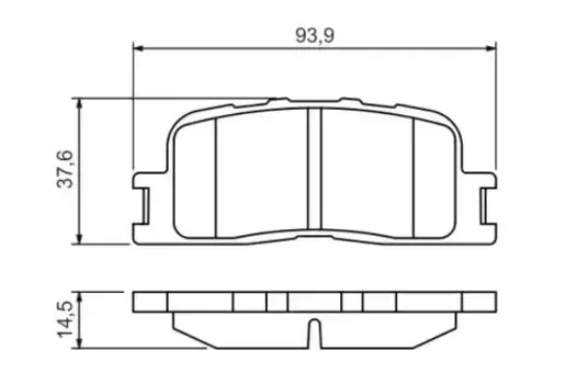 Тормозные колодки дисковые задняя ось BOSCH 0 986 494 359