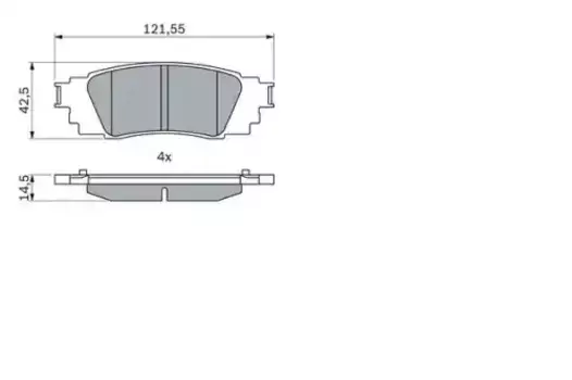Тормозные колодки дисковые задняя ось BOSCH 0 986 424 840