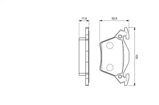 Тормозные колодки дисковые задняя ось BOSCH 0 986 460 002