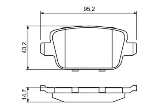Тормозные колодки дисковые задняя ось BOSCH 0 986 494 247