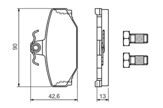 Тормозные колодки дисковые задняя ось BOSCH 0 986 460 995