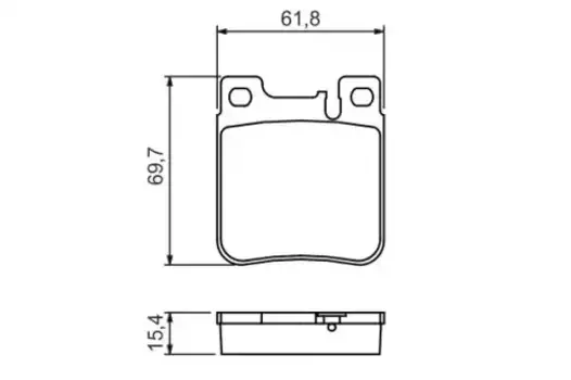 Тормозные колодки дисковые задняя ось BOSCH 0 986 460 965