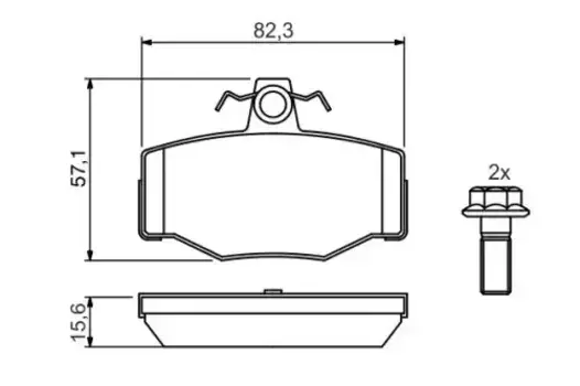 Тормозные колодки дисковые задняя ось BOSCH 0 986 460 993