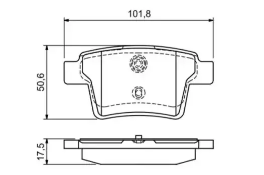 Тормозные колодки дисковые задняя ось BOSCH 0 986 494 076