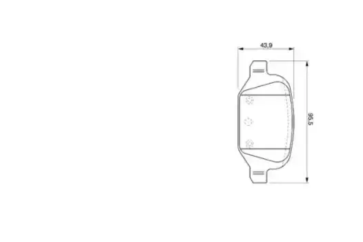 Тормозные колодки дисковые задняя ось BOSCH 0 986 424 756