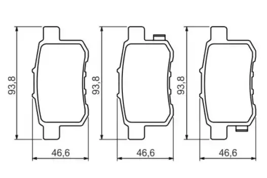 Тормозные колодки дисковые задняя ось BOSCH 0 986 494 338