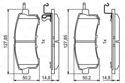Тормозные колодки дисковые задняя ось BOSCH 0 986 494 778