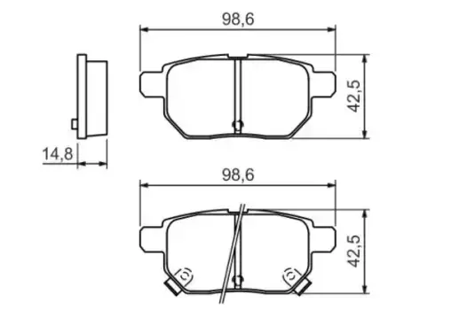 Тормозные колодки дисковые задняя ось BOSCH 0 986 494 328